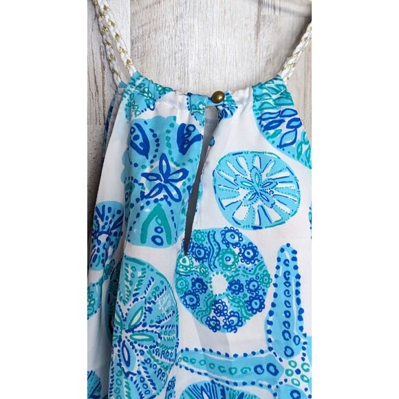 Lilly Pulitzer Seashell Sleeveless Halter Top Small Beach Coastal Nautical - Picture 6 of 9